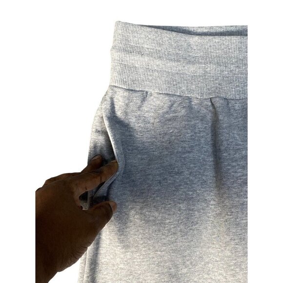 HALARA High Waisted Drawstring Side Pocket Split Wide Leg Fleece Casual Gray XL‎ - Picture 4 of 8